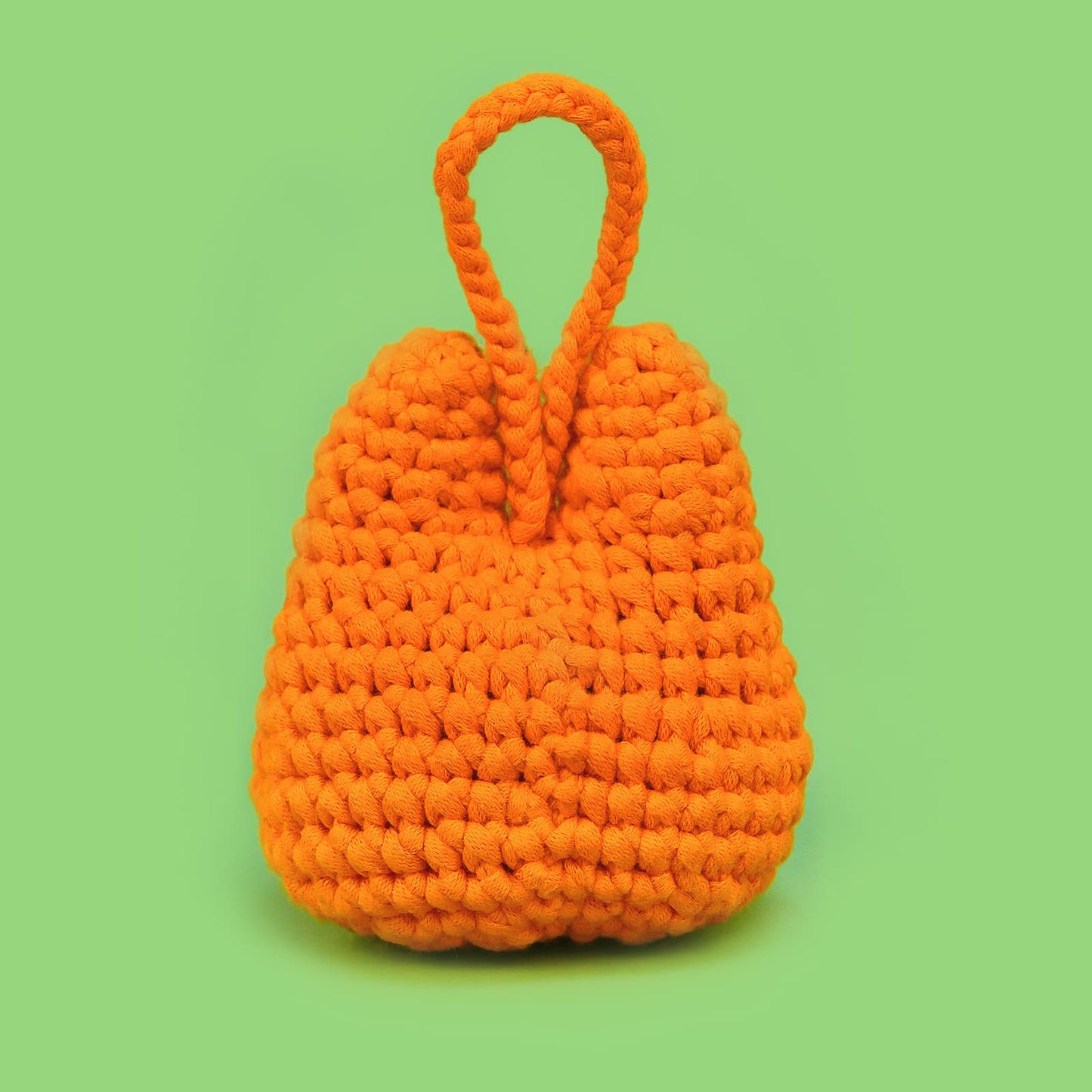 Happy Orange Cat Candy Knitted Pendant - ICrochetIt