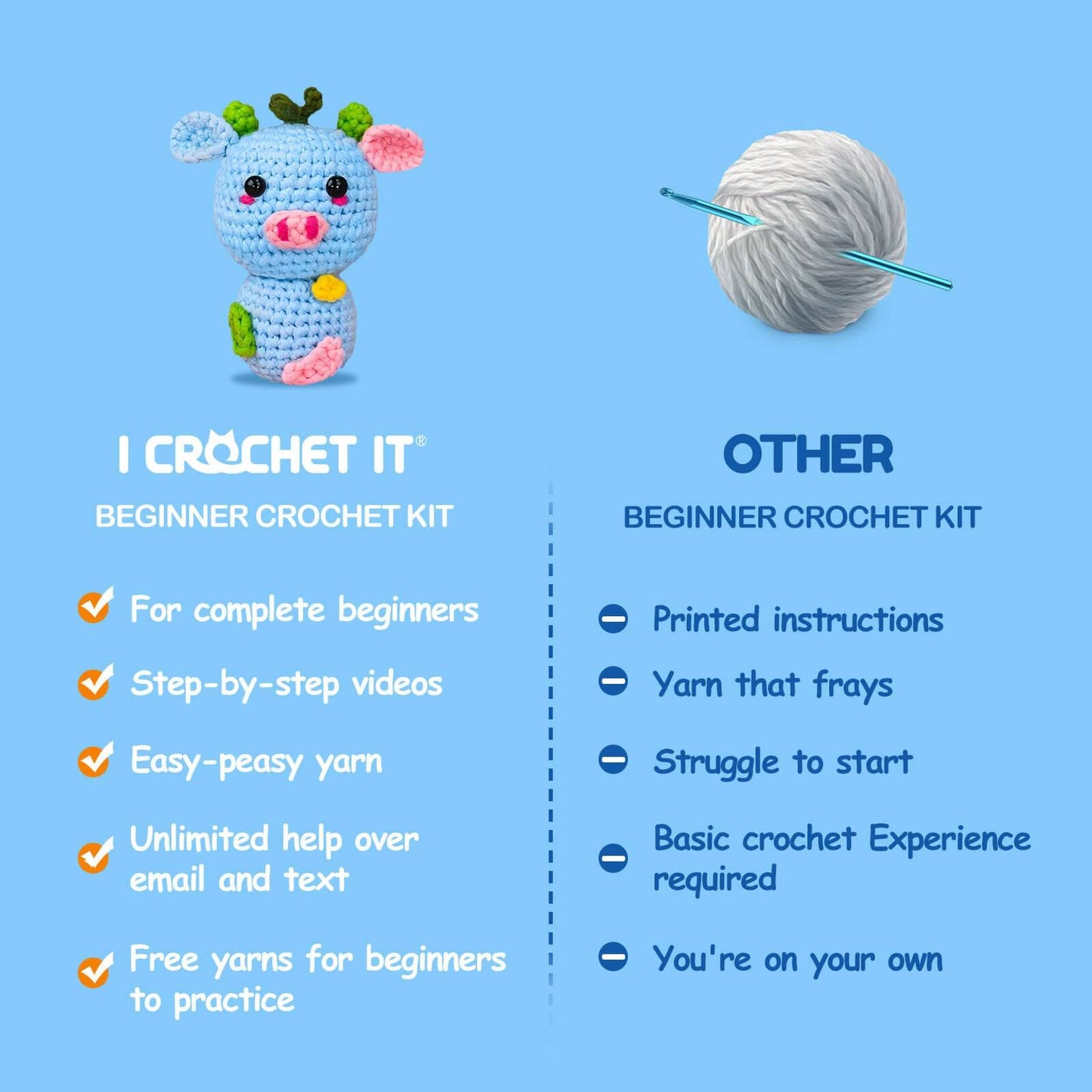 Bumbly's Adorable Calf Crochet Bundle for Beginners - ICrochetIt