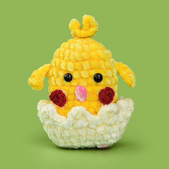 Eggshell chick gugu kids crochet kit for beginners - ICrochetIt
