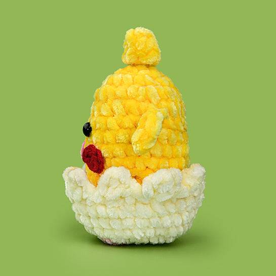 Eggshell chick gugu kids crochet kit for beginners - ICrochetIt