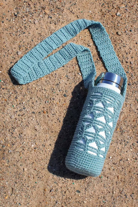 Free Bergen Bottle Cozy Crochet Patterns Free Bergen Bottle Cozy Crochet Patterns - finished product cover photo