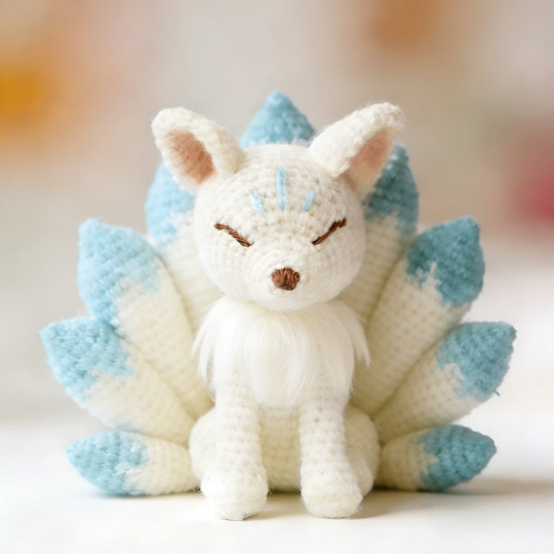 Beginner Nine-Tailed Fox Crochet Tutorial - finished product cover photo