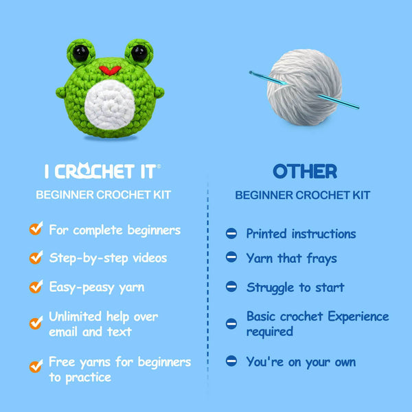 Jolly Jasper Frog Crochet Kit for Beginners