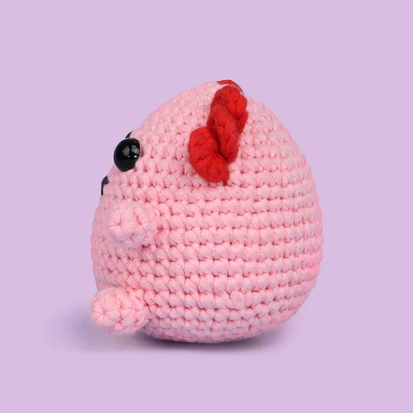 Cute Axolotl Woolper Beginner Crochet Kit - ICrochetIt