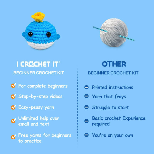 Blue Whale Bobi crochet | kit for beginners