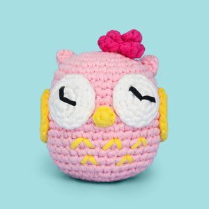 Charming Crochet Owl - Blossom the Pink Owl